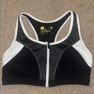 Black and White Sports Bra